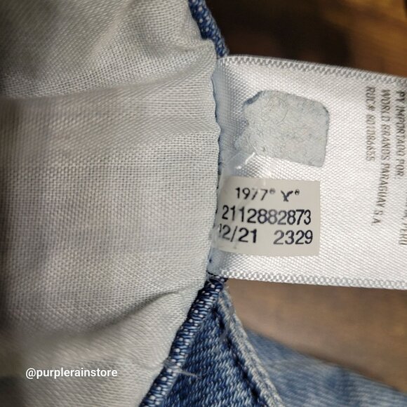 American Eagle Jeans Size 18 S Curvy Mom High Rise Medium Light Wash Denim - Picture 7 of 13